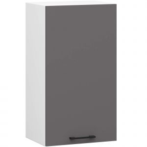 Armoires de cuisine haute Akord W40 oliwia H720 Blanc 40 cm 1 porte façade Gris Graphite 2 étagères 40x30x72 cm