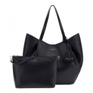 Guess Sac shopper noir pour femme - Amorette 2 in 1 Tote Bag 319111