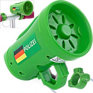 Eddy Toys Sir&egrave;ne Police pour v&eacute;lo avec 3 sons diff&eacute;rents au choix