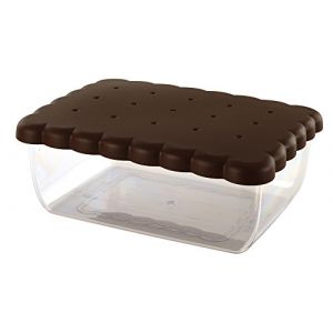 Image de Snips A04050/01 Boîte Biscuits Rectangulaire, Plastique, Marron, 15 x 35 x 0,5 cm