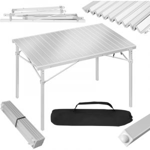 WOLTU Table Pliante, Table de Camping en Aluminium, Table de Pique-Nique, capacité de Charge de 60kg, 104 x 69 x 70 cm Argent
