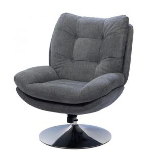 Amadeus Fauteuil Magnum gris foncé Chrome