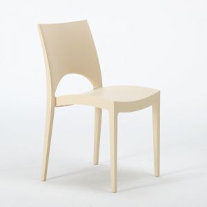 Grand Soleil 24 Chaises PARIS en polypropylène Restaurant bar café promo stock | Beige