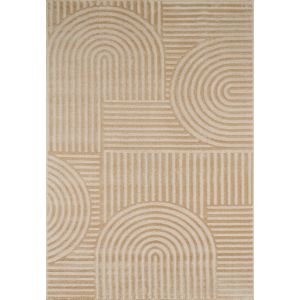 Nazar Tapis motif arc relief beige - 160x230