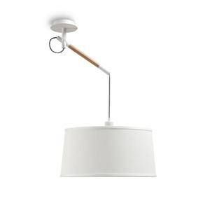 Mantra Suspension scandinave Nordica Blanc + Bois Métal et bois 4928