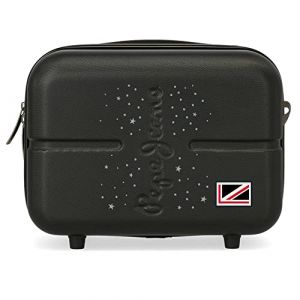 Pepe Jeans Jane Trousse de Toilette Adaptable avec bandoulière Noire 29 x 21 x 15 cm Rigide ABS 9,14 L