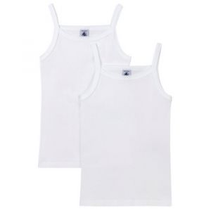 Petit Bateau Debardeur enfant A0AA6 X2 Blanc - Taille 24 mois,36 mois,5 ans