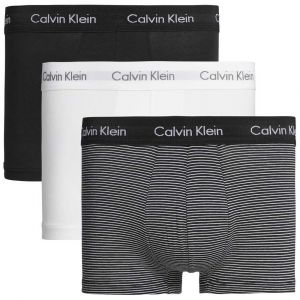 Image de Calvin Klein Lot de 3 Boxers en coton stretch noir et blanc