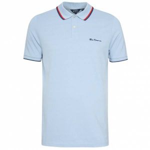 Ben Sherman Twin Tipped Hommes Polo 0076270-ICEBLUE