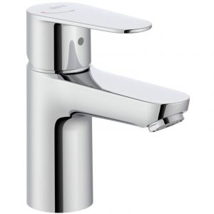Roca Victoria Plus Robinet de lavabo avec technologie ColdStart, mitigeur d'étagère avec liens d'alimentation flexibles, mitigeur de salle de bain facile à installer, chromé, A5A324FC00