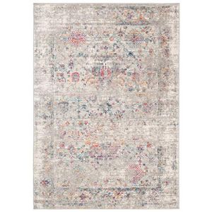 Tapis Salon Oriental Mazovia - modèle LAZUR - Tapis Grande Taille à Poils Ras - Rug - Gris 180 x 260 cm