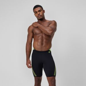 Speedo Maillot boxer bain jammer Homme jammer noir jaune