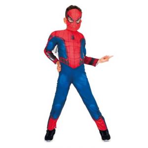 Rubie's Costume Spiderman USM Deluxe pour garçons et filles avec poitrine musquée et masque, licence officielle Marvel, Spider-Man pour carnaval, Noël, Halloween, anniversaire et cadeaux