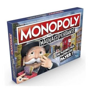 Hasbro Jeu Societe Monopoly Pour Les Mauvais Perdants 2-6 Joueurs - Plateau Classique Version Fr - Famille, Enfant - Nouveaute