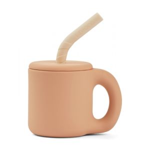 Liewood Tasse avec paille Jenna Tuscany rose apple blossom