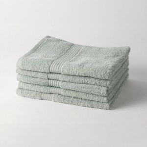 Today Essential - Lot de 5 draps de bain 70x130 cm 100% Coton coloris céladon
