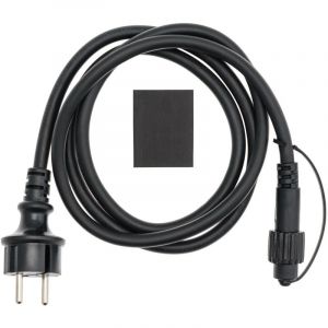 Lotti C&acirc;ble d'alimentation noir 1.5M pour guirlande guinguette IP44 230V