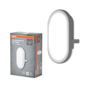 Osram Applique murale LED 11W Bulkhead, 4000K, 840 lm, IP54, IK06, antichoc, boîtier en polycarbonate blanc, angle d'éclairage 120°, pour caves et garages