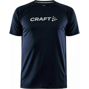 Craft Core Unify Logo Tee - T-shirt technique taille L, noir/bleu