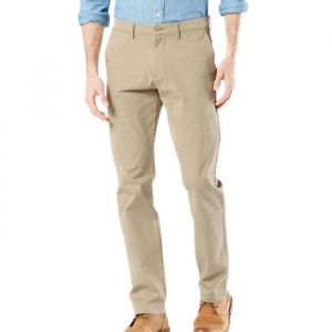 DOCKERS Pantalon chino slim Motion beige foncé en coton