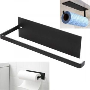 Porte-papier toilette, Porte-Papier Cuisine Mural, Supports pour Papier Essuie Tout sans Perçage, Porte-Rouleau Cuisine en Métal, Dérouleur Sopalin