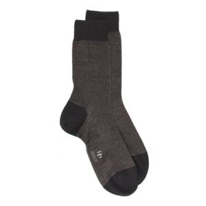 Chaussettes fantaisie caviar laine mélangée