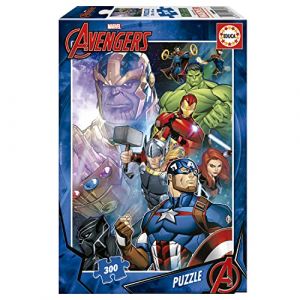 Educa 300 Avengers | Puzzle des Enfants de 300 pièces. Mesure : 40 x 28 cm. Composé de Grandes pièces Parfaitement finies. Recommandé de 6 Ans (19680)
