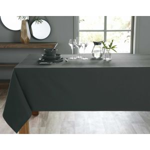 Nappe rectangulaire gris anthracite en coton 150x200