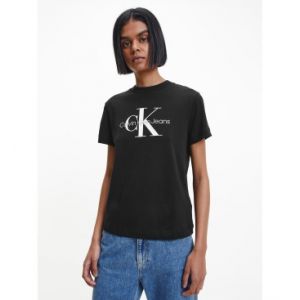 Calvin Klein Jeans pour femme. T-shirt ordinaire Monogram noir