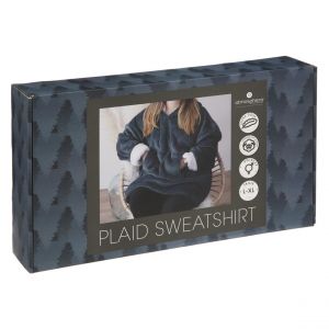 Plaid sweat Flan bleu egeen L XL
