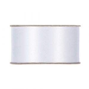 RUBAN SATIN DOUBLE FACE 40MMX25M BLANC Blanc