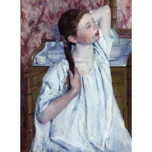 Image de Grafika Mary Cassatt : Jeune Fille Coiffant ses Cheveux, 1886