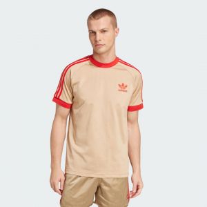 Adidas Originals T-shirt 3-stripes Trefoil Db - Beige, pointure Medium - ['Marron'] - Taille Medium