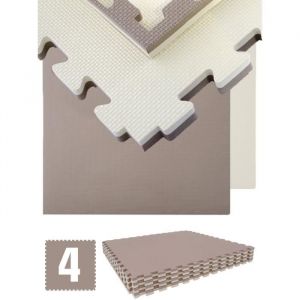 Eyepower 3,2qm Tapis de Sol pour Gym - 2,5cm - 4 Dalles en Mousse - 90x90 Puzzles de Sol