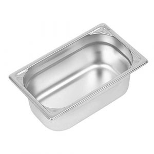 Vogue DW447 Po&ecirc;le en acier inoxydable 304 tr&egrave;s r&eacute;sistante 1/4 Gastronorm, capacit&eacute; 2,5 l, 100 mm x 162 mm x 265 mm, argent