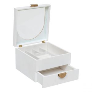 Boîte à bijou Wild bois blanc 20x20cm