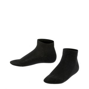 Falke Family K SN coton unies 1 paire, Chaussettes basses Mixte enfant, Noir (Black 3000) nouveau - &eacute;cologique, 31-34