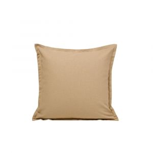 MADURA - Housse de coussin Leolino en Coton lin uni Marron