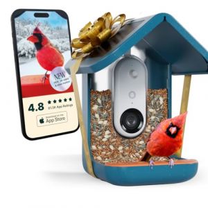 Mangeoire Oiseaux Automatique - Bird Buddy 2.0 - Cam&eacute;ra Nature Cam 2 - Panneau Solaire - 09 L