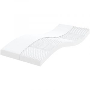 VidaXL Matelas en mousse enfants blanc 80x160 cm 7 zones dureté 20 ILD, matelas de lit, matelas rafraîchissant, matelas moelleux, matelas simple
