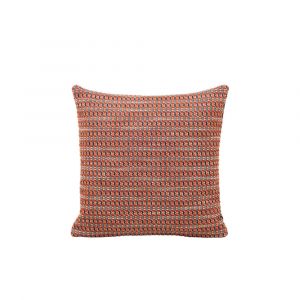 Housse de coussin en Jacquard texturé et graphique Orange