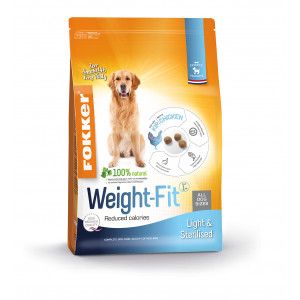 Fokker Weight-Fit Light & Sterilised pour chien 2 x 13 kg