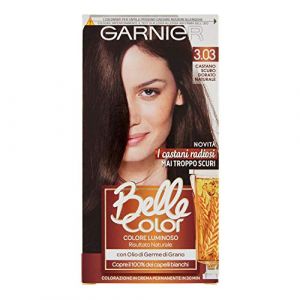 Garnier Belle Color Colore Luminoso, Tinta per Capelli Bianchi 3.03 Castano Scuro Dorato Naturale