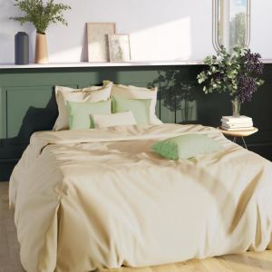 Housse de couette polycoton TERTIO - Beige Ficelle