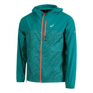 Asics Fujitrail Packable Veste Running Hommes - Turquoise, Taille S