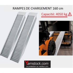 Bigb 2x rampes de chargement voiture aluminium 161cm 4050kg WC