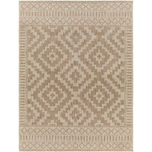 Image de Surya - Tapis Ext&eacute;rieur Terrasse Salon Cuisine Tapis Berb&egrave;re Ethnique Effet Jute Marron et Beige 200 x 275 cm