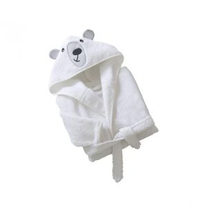 Image de Peignoir enfant blanc 4 ans en coton