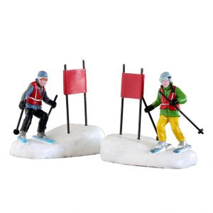 Lemax Scénette Vail Village Etoiles de Slalom – 2 pièces