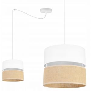 Lampe Suspendu Plafond Abat-Jour 20 Cm Blanc Araign&eacute;e